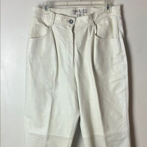 Tower Hill Leather Women's Cream Straight Leg Pants​